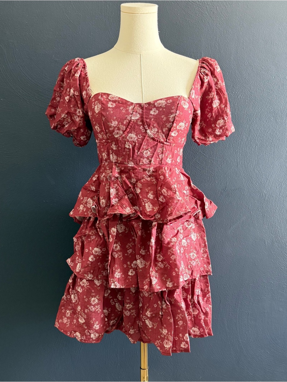 NWOT Altar'd State Brynn Floral Tiered Dress - Size Small - Picture 3 of 6